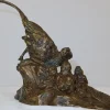 Vilavan, Fasan und ihre Jungen, Frühes 20. Jh., Bronze