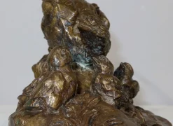 Vilavan, Fasan und ihre Jungen, Frühes 20. Jh., Bronze