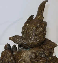 Vilavan, Fasan und ihre Jungen, Frühes 20. Jh., Bronze