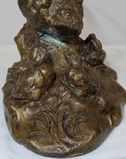 Vilavan, Fasan und ihre Jungen, Frühes 20. Jh., Bronze