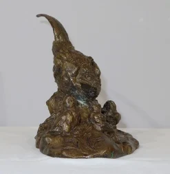Vilavan, Fasan und ihre Jungen, Frühes 20. Jh., Bronze