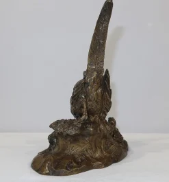 Vilavan, Fasan und ihre Jungen, Frühes 20. Jh., Bronze
