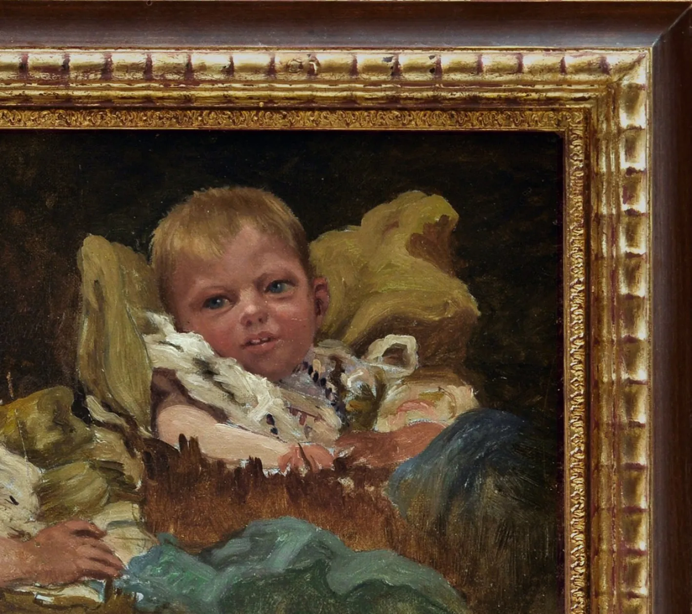 Vincenzo Caprile, Kinder, 1900er, Ölgemälde auf Karton, 1890er, gerahmt