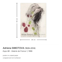 Vintage Adriena Simotova Poster, 1996