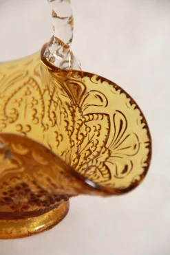 Vintage Ambra Murano Glas Hängelampe, 1960er
