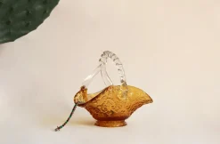 Vintage Ambra Murano Glas Hängelampe, 1960er