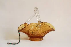 Vintage Ambra Murano Glas Hängelampe, 1960er