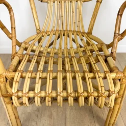Vintage Armlehnstuhl aus Bambus & Rattan, 1950er