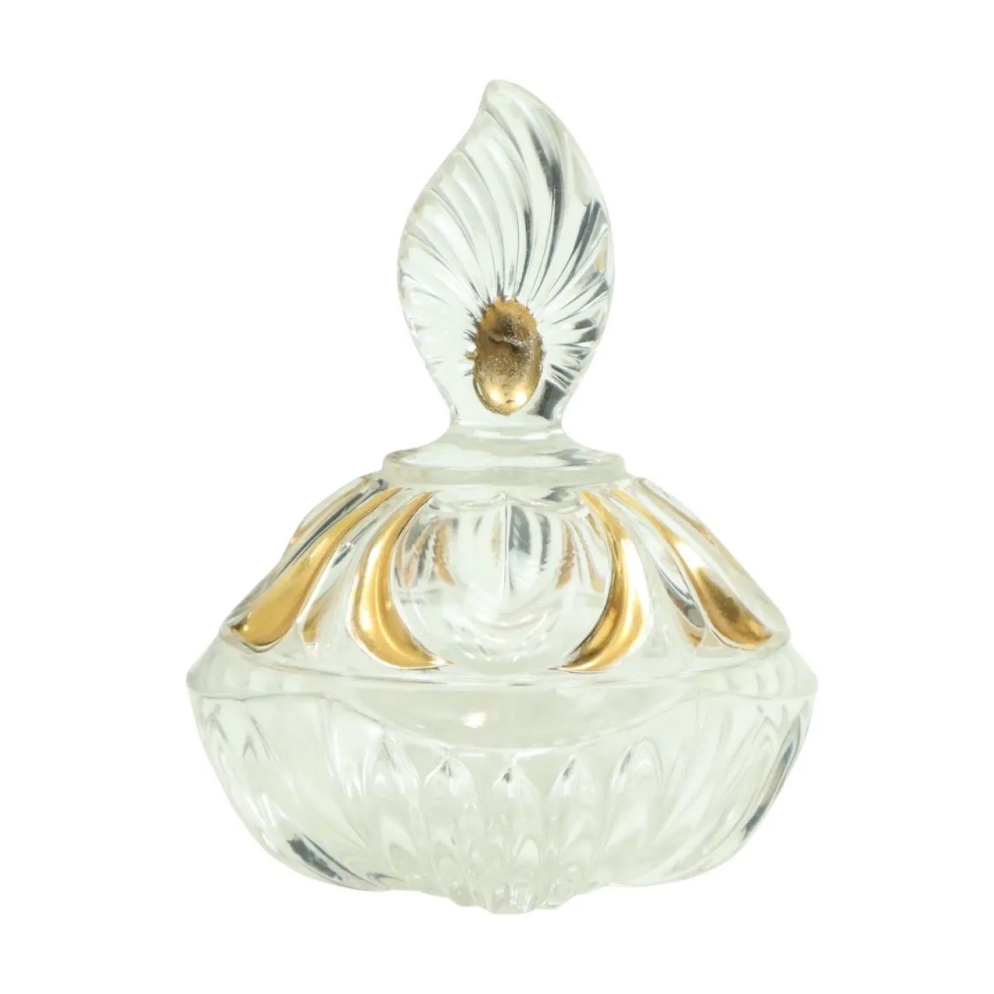 Vintage Art Déco Boudoir Parfümflaschen aus Kristallglas von Fischer, 1950er, 3er Set