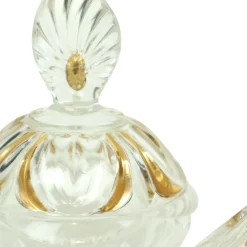 Vintage Art Déco Boudoir Parfümflaschen aus Kristallglas von Fischer, 1950er, 3er Set