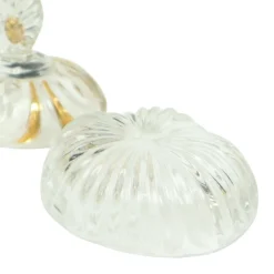 Vintage Art Déco Boudoir Parfümflaschen aus Kristallglas von Fischer, 1950er, 3er Set