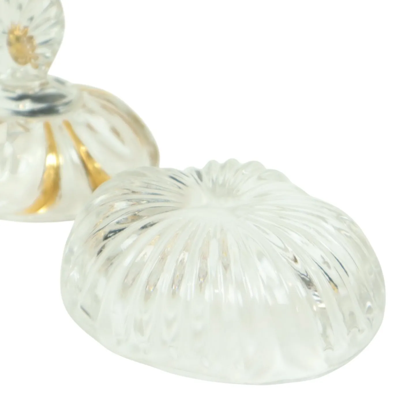 Vintage Art Déco Boudoir Parfümflaschen aus Kristallglas von Fischer, 1950er, 3er Set