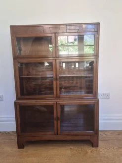 Vintage Art Deco Bücherregal aus glasiertem Mahagoni von Minty Oxford, 1930er