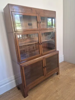 Vintage Art Deco Bücherregal aus glasiertem Mahagoni von Minty Oxford, 1930er