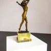 Vintage Art Deco Bronze Statue von Otto Poertzel, 1920er