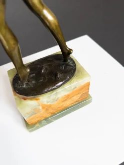 Vintage Art Deco Bronze Statue von Otto Poertzel, 1920er