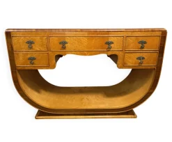 Vintage Art Deco Konsolentisch aus Vogelaugenahorn, 1920er