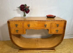 Vintage Art Deco Konsolentisch aus Vogelaugenahorn, 1920er