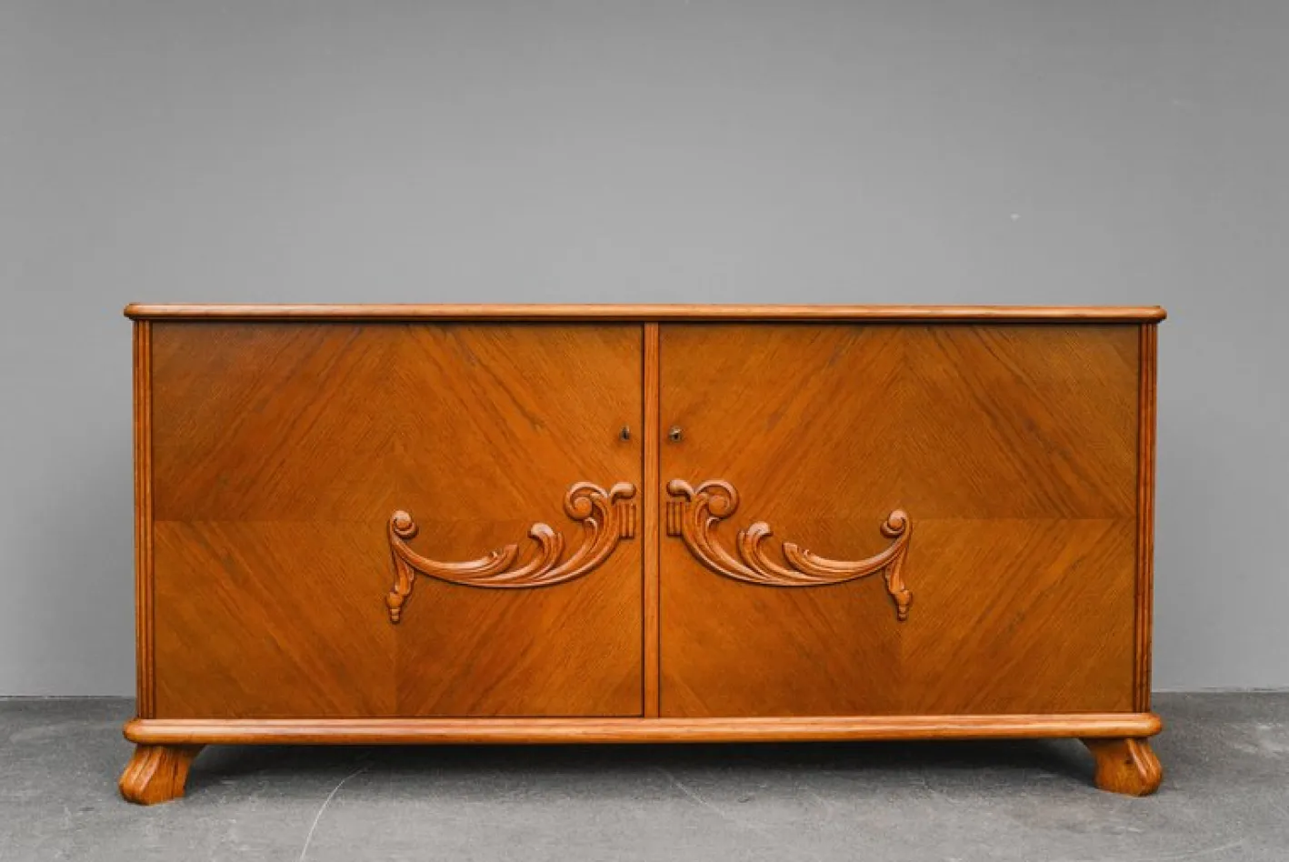 Vintage Art Deco Sideboard aus Eiche