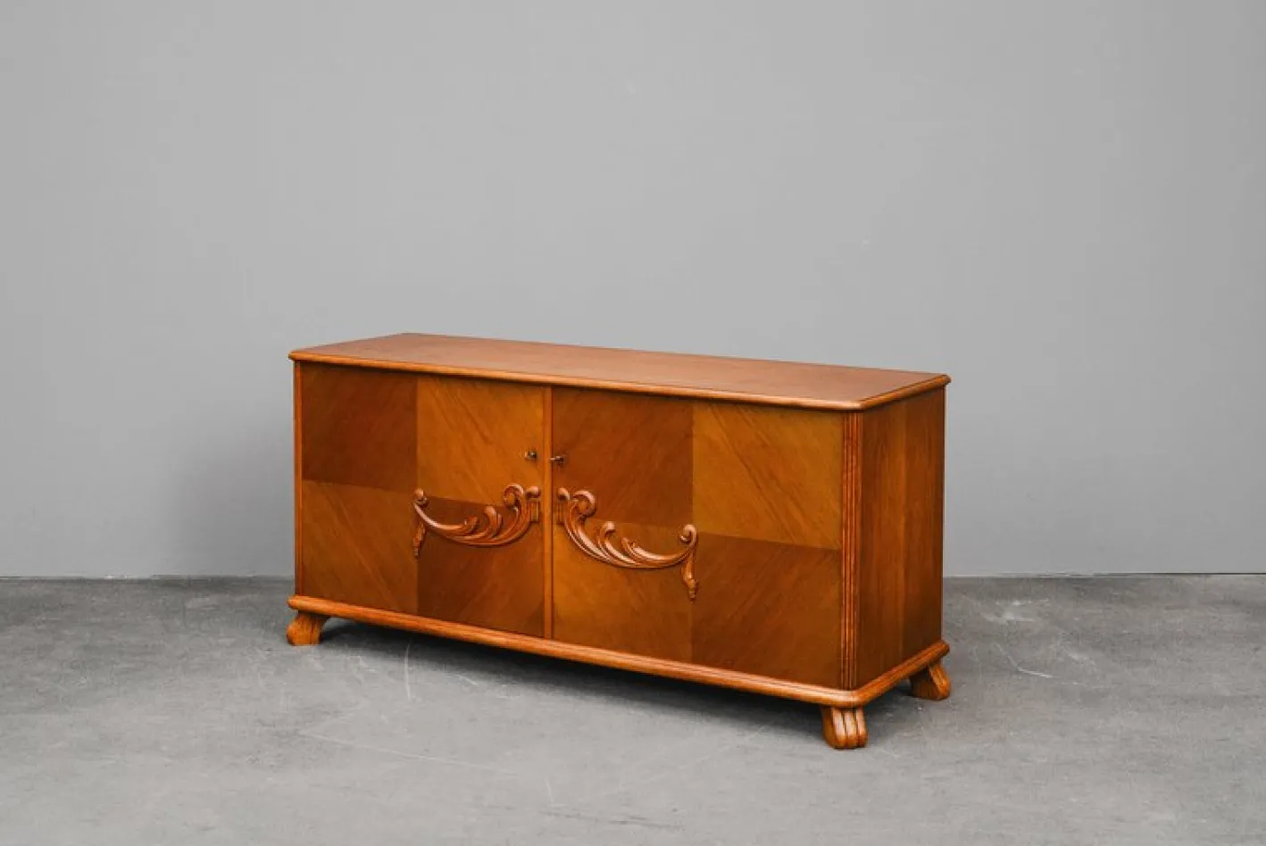Vintage Art Deco Sideboard aus Eiche
