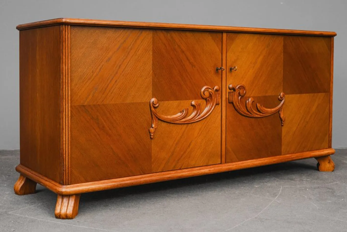 Vintage Art Deco Sideboard aus Eiche
