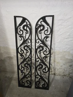 Vintage Art Deco Tortüren aus Schmiedeeisen, 1920er, 2er Set