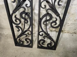 Vintage Art Deco Tortüren aus Schmiedeeisen, 1920er, 2er Set