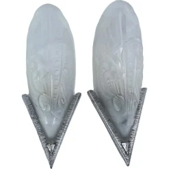 Vintage Art Deco Wandlampen, 1930er, 2er Set