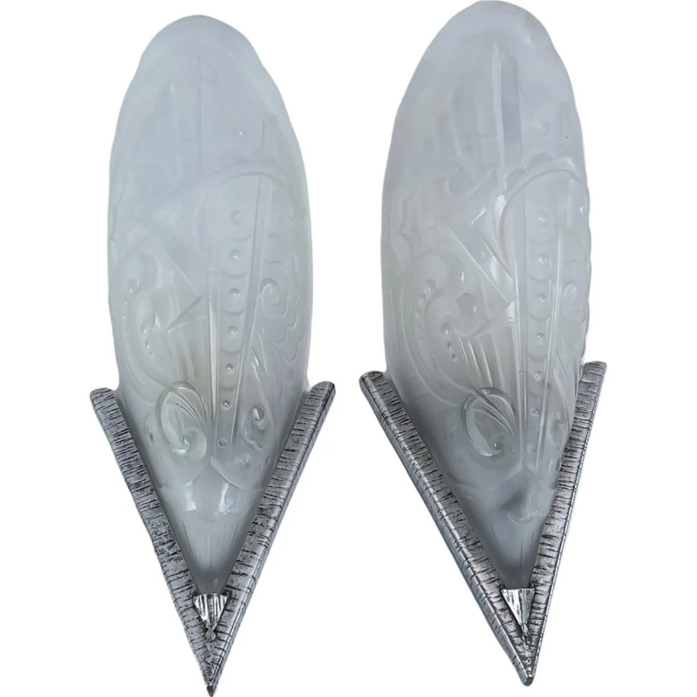 Vintage Art Deco Wandlampen, 1930er, 2er Set