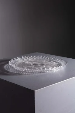 Vintage Baccarat Servierplatte aus Kristallglas, 1970