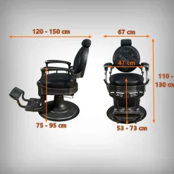 Vintage Barber Chair aus Metall