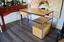 Vintage Bauhaus Furnier Schreibtisch im Stil von Breuer, Deutschland, 1955