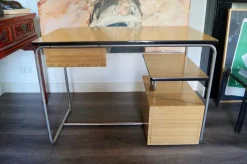 Vintage Bauhaus Furnier Schreibtisch im Stil von Breuer, Deutschland, 1955