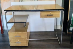 Vintage Bauhaus Furnier Schreibtisch im Stil von Breuer, Deutschland, 1955