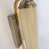 Vintage Bauhaus Wandlampe aus Chrom & Glas, 1930er