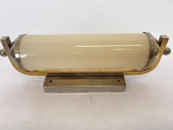 Vintage Bauhaus Wandlampe aus Chrom & Glas, 1930er