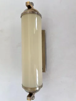Vintage Bauhaus Wandlampe aus Chrom & Glas, 1930er