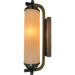 Vintage Bauhaus Wandlampe aus Chrom & Glas, 1930er