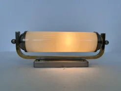 Vintage Bauhaus Wandlampe aus Chrom & Glas, 1930er