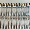Vintage Besteck aus Silbernem Teller, Frankreich, 1950er, 24 Set