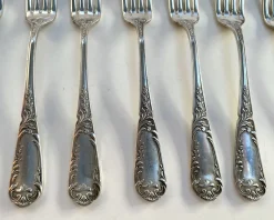 Vintage Besteck aus Silbernem Teller, Frankreich, 1950er, 24 Set