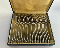 Vintage Besteck aus Silbernem Teller, Frankreich, 1950er, 24 Set