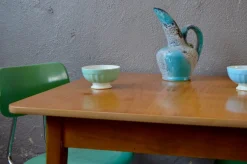 Vintage Bistrotisch mit Kompassfüßen