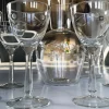 Vintage Bohemia Gravierte Glaskaraffe & Gläser, 1950er, 8 . Set