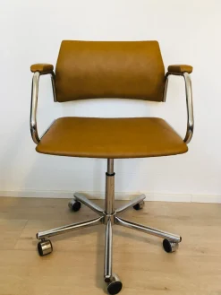 Vintage Bürostuhl in Senfgelb von Kovona, 1970er