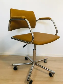 Vintage Bürostuhl in Senfgelb von Kovona, 1970er