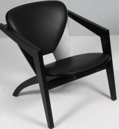 Vintage Butterfly Sessel aus Schwarzer Buche und Vollnarbenleder von Hans J. Wegner für Getama, 2000er