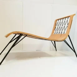 Vintage Chaiselongue von Jean Prouvé & Jules Leleu, 1950er