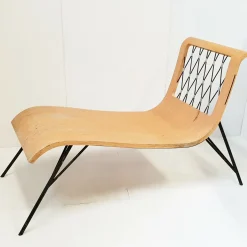 Vintage Chaiselongue von Jean Prouvé & Jules Leleu, 1950er