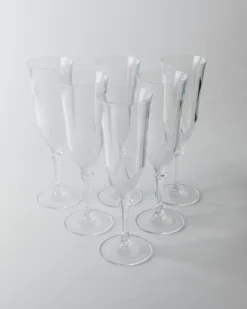 Vintage Champagnergläser aus Kristallglas von JG Durand, 1970er, 6er Set